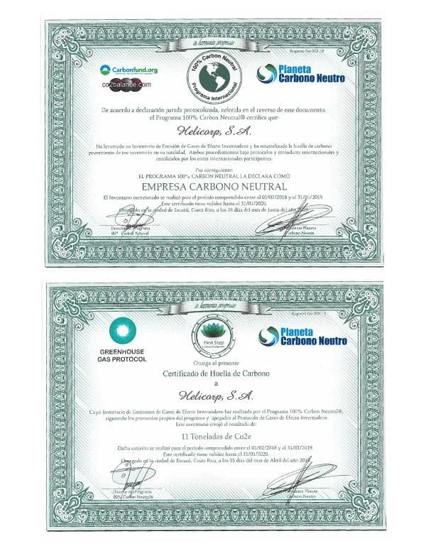 Carbon Program Certificates