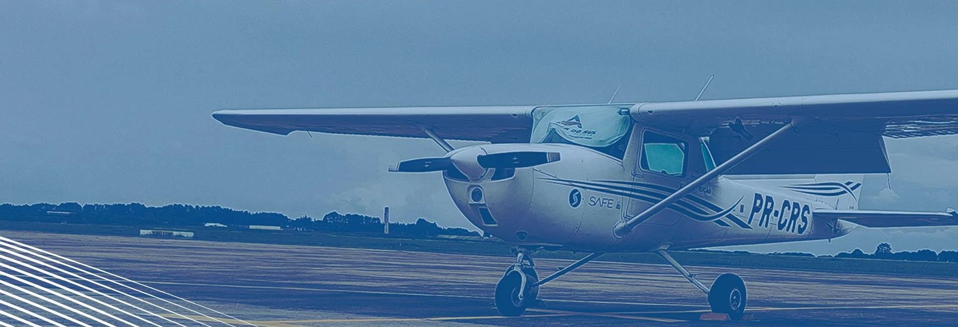 Fixed-wing aircraft on the runway